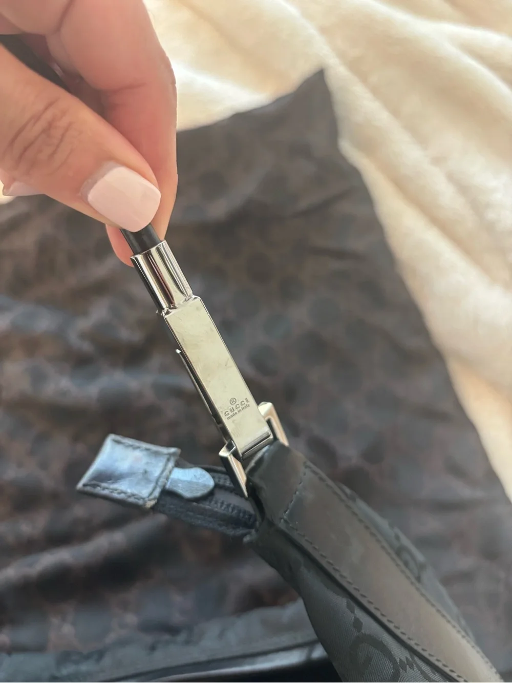 Gucci Black GG Monogram Shoulder Bag